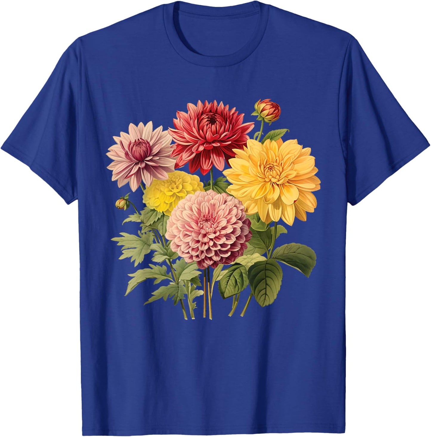 Dahlias T-Shirt - T-Shirt | Royal