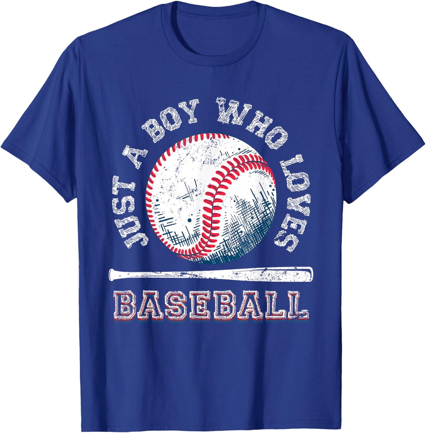 American Sport Fan Baseball Lover Boys Batter Baseball T-Shirt - T-Shirt | Royal