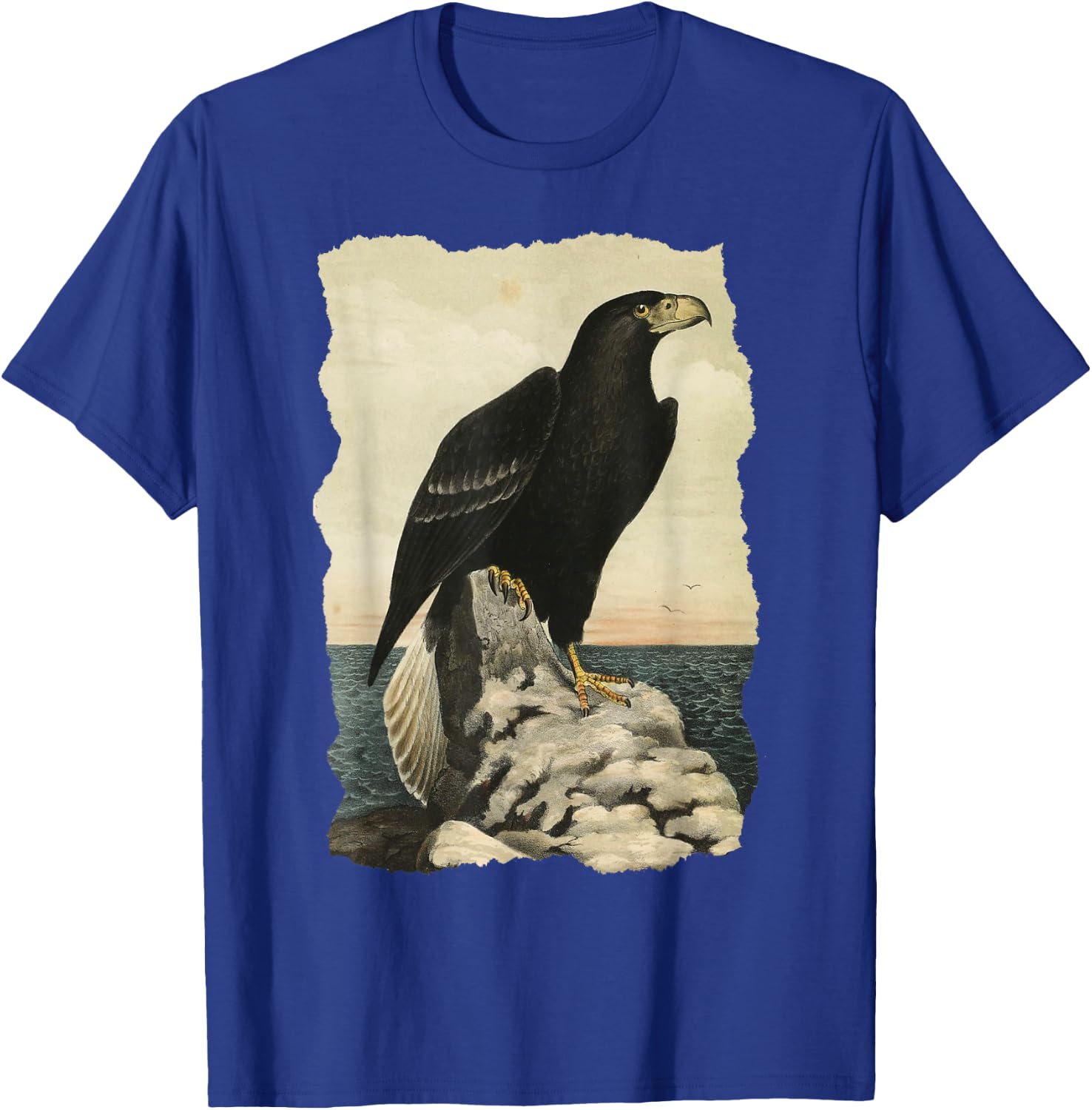 Northen Steller's Sea Eagle - Bird of Prey - Raptor Seascape T-Shirt - T-Shirt | Royal