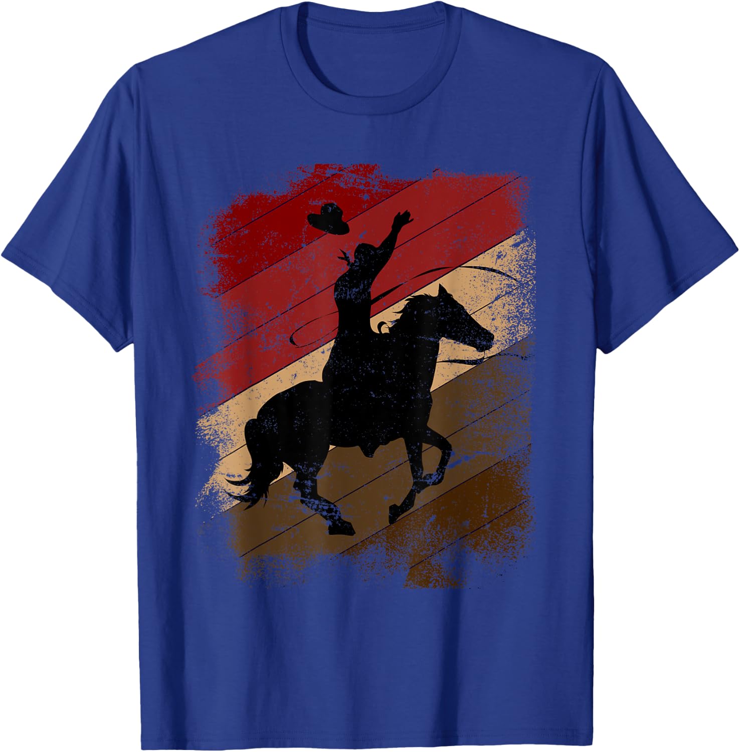 Rodeo Horse Riding Line Dance Farmer Gift Western Cowboy T-Shirt - T-Shirt | Royal
