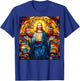 Jesus Christ Stained Glass Christian T-Shirt - T-Shirt | Royal
