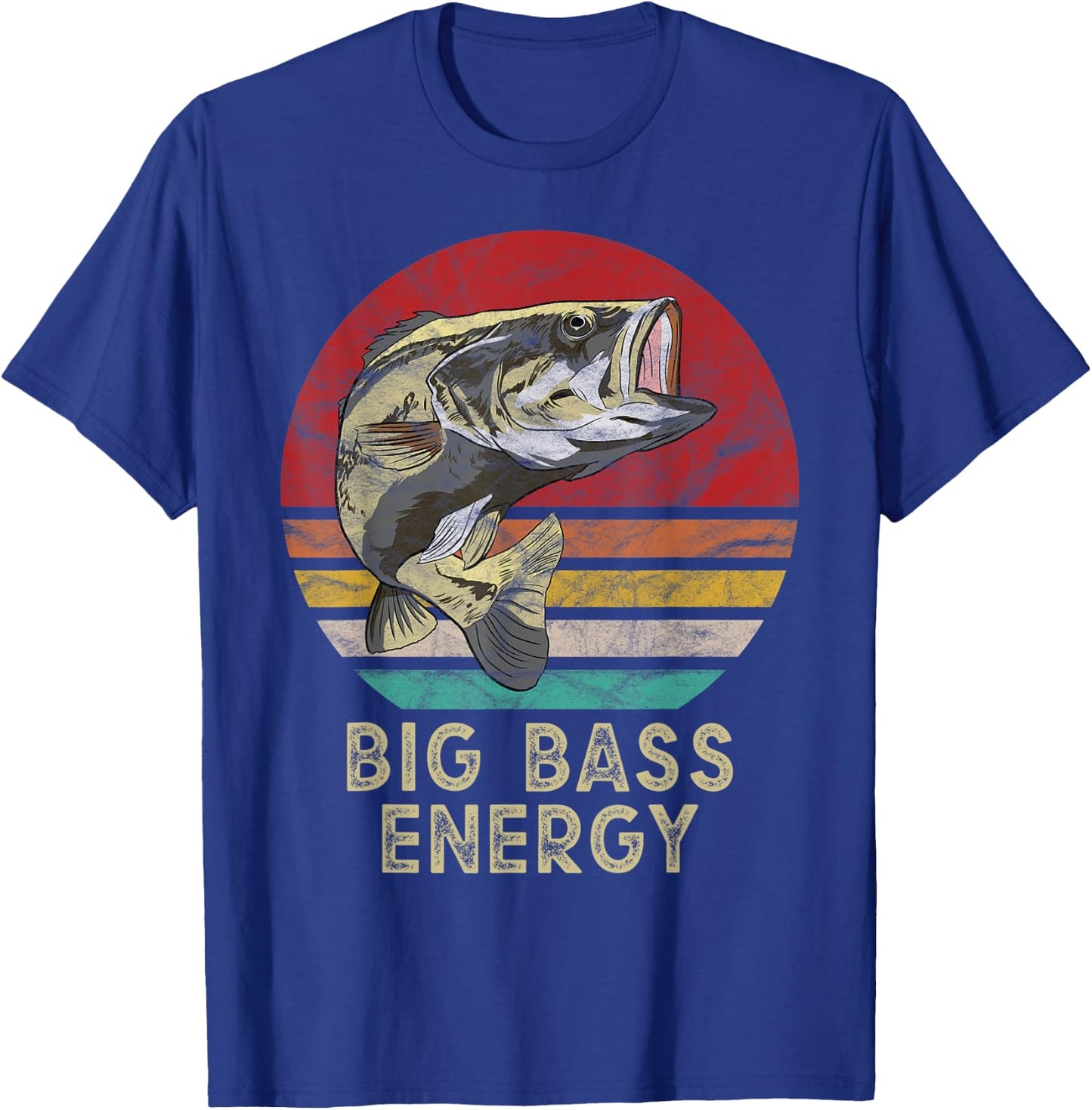 Big Fish Catching Gifts Big Bass Energy Fishing Gift T-Shirt - T-Shirt | Royal