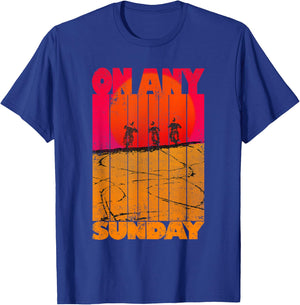 Endless Summer Vintage On Any Sunday - Men's Black Small Classic Fit Short Sleeve T-Shirt - T-Shirt | Royal