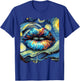 Lips Fashion Van Gogh Art Painting Star Sky Night Lips T-Shirt - T-Shirt | Royal