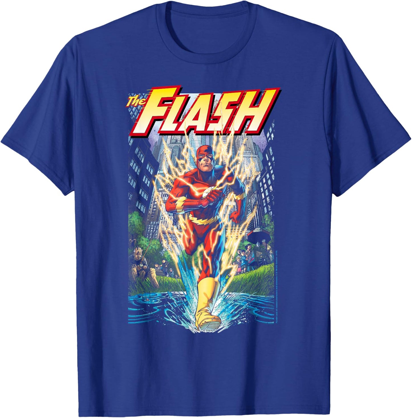 DC Comics The Flash Modern Comic Cover T-Shirt - T-Shirt | Royal