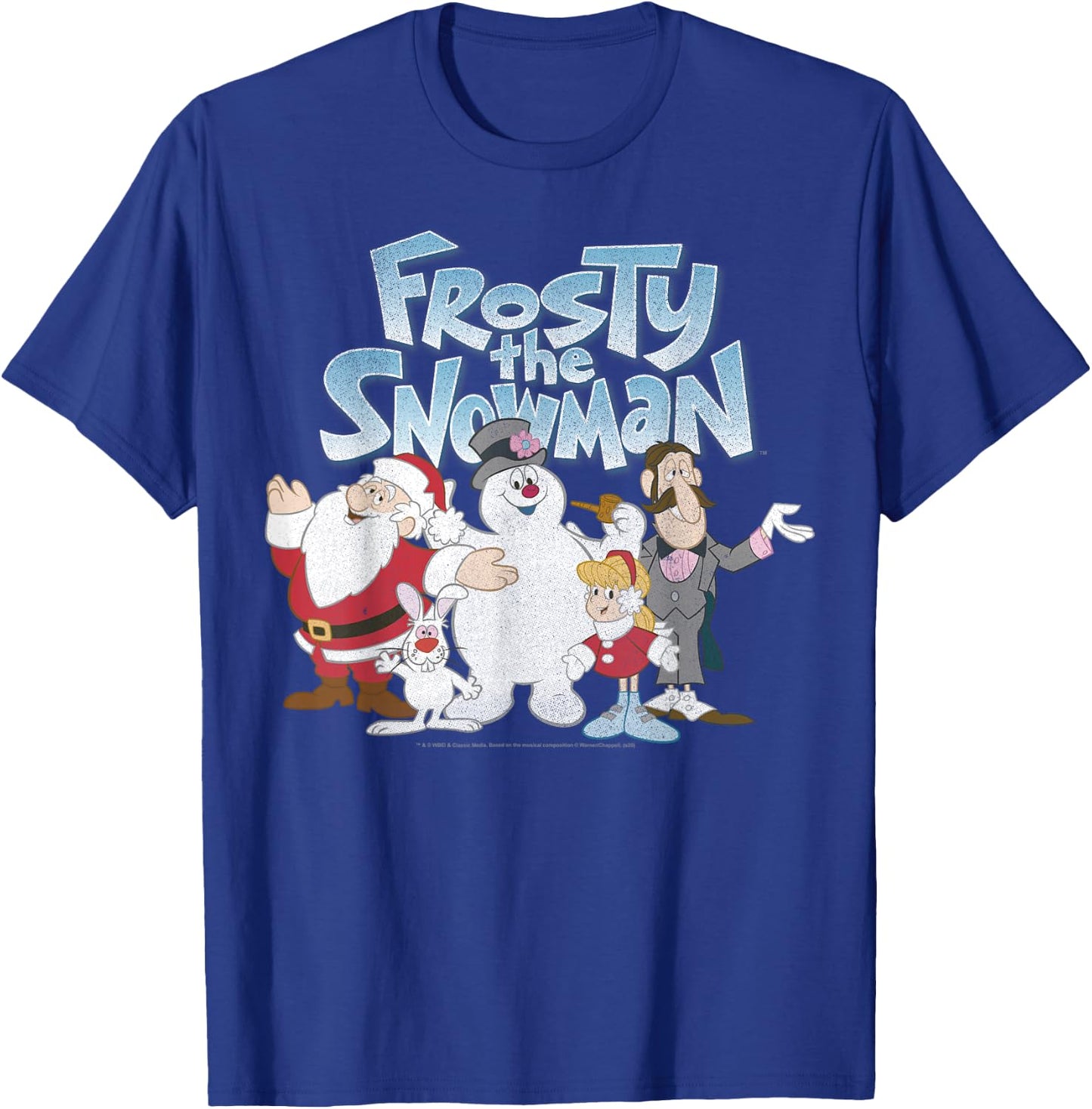Frosty The Snowman Group Shot Logo T-Shirt - T-Shirt | Royal