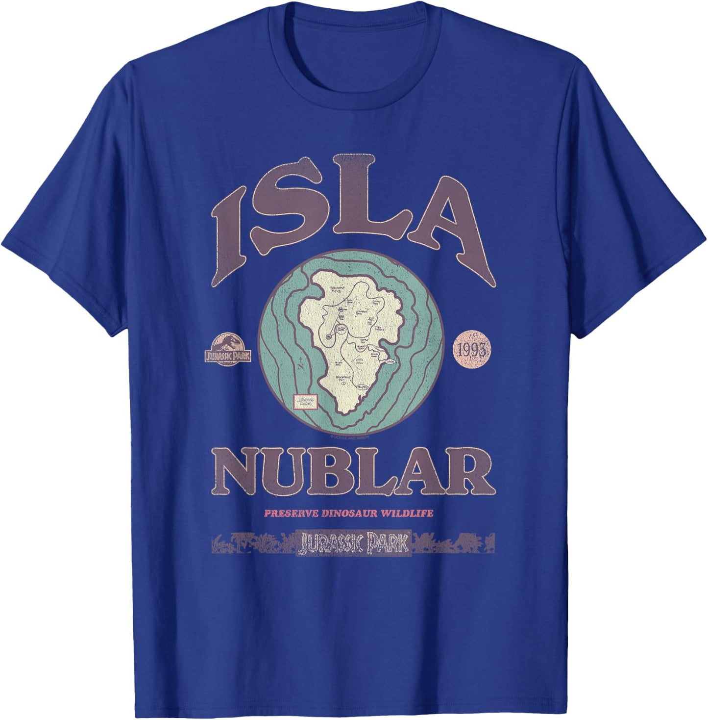 Jurassic Park Isla Nublar Tour 1993 , Small, Black T-Shirt - T-Shirt | Royal