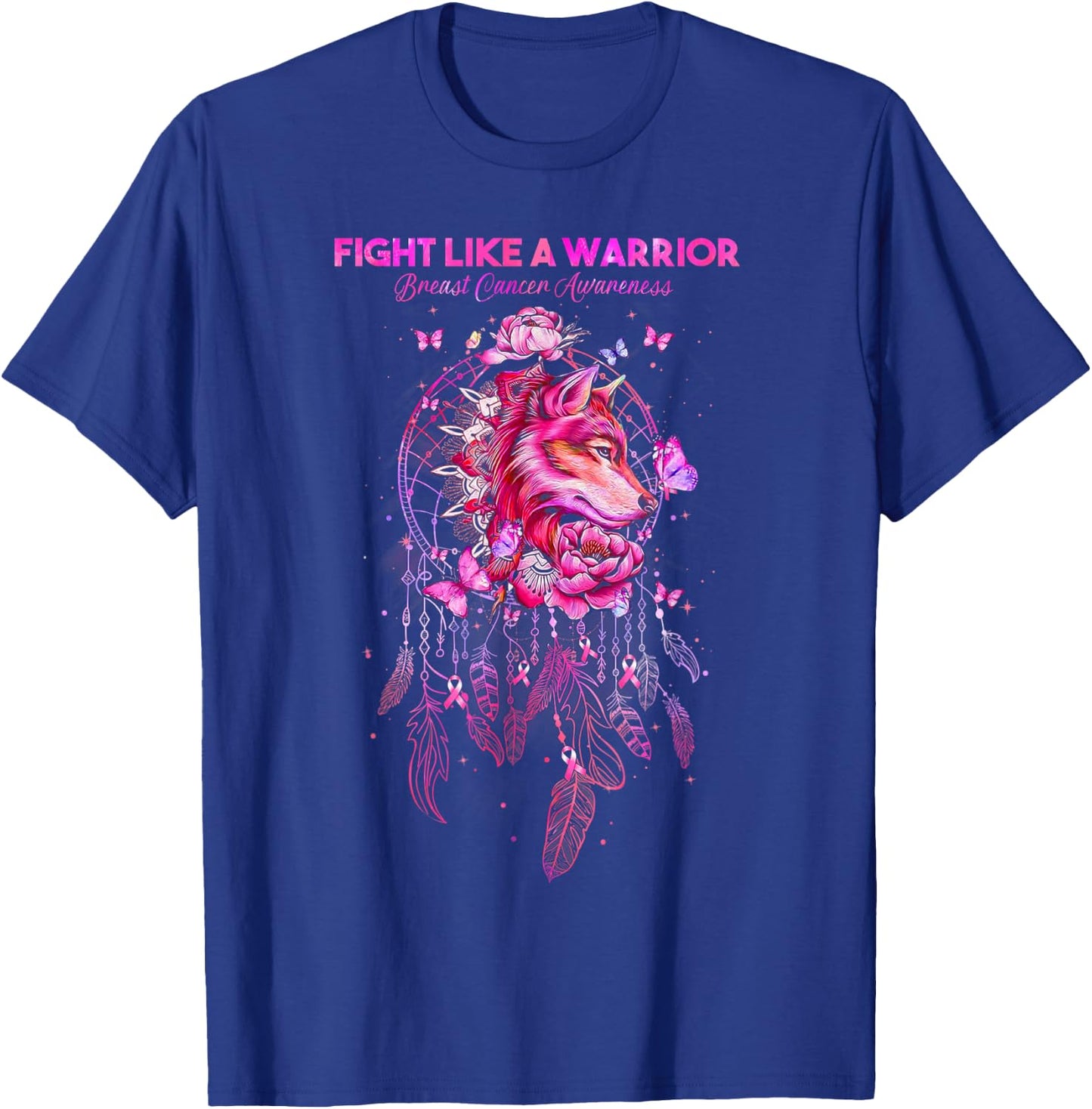 Fight Like a Warrior Breast Cancer Awareness Survivor Gifts T-Shirt - T-Shirt | Royal