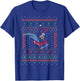 Looney Tunes Christmas Road Runner Ugly Sweater T-Shirt - T-Shirt | Royal