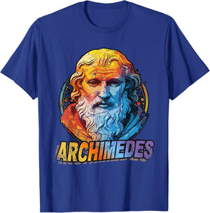 Retro Archimedes Shirt Greek Mathematician Physicist T-Shirt - T-Shirt | Royal