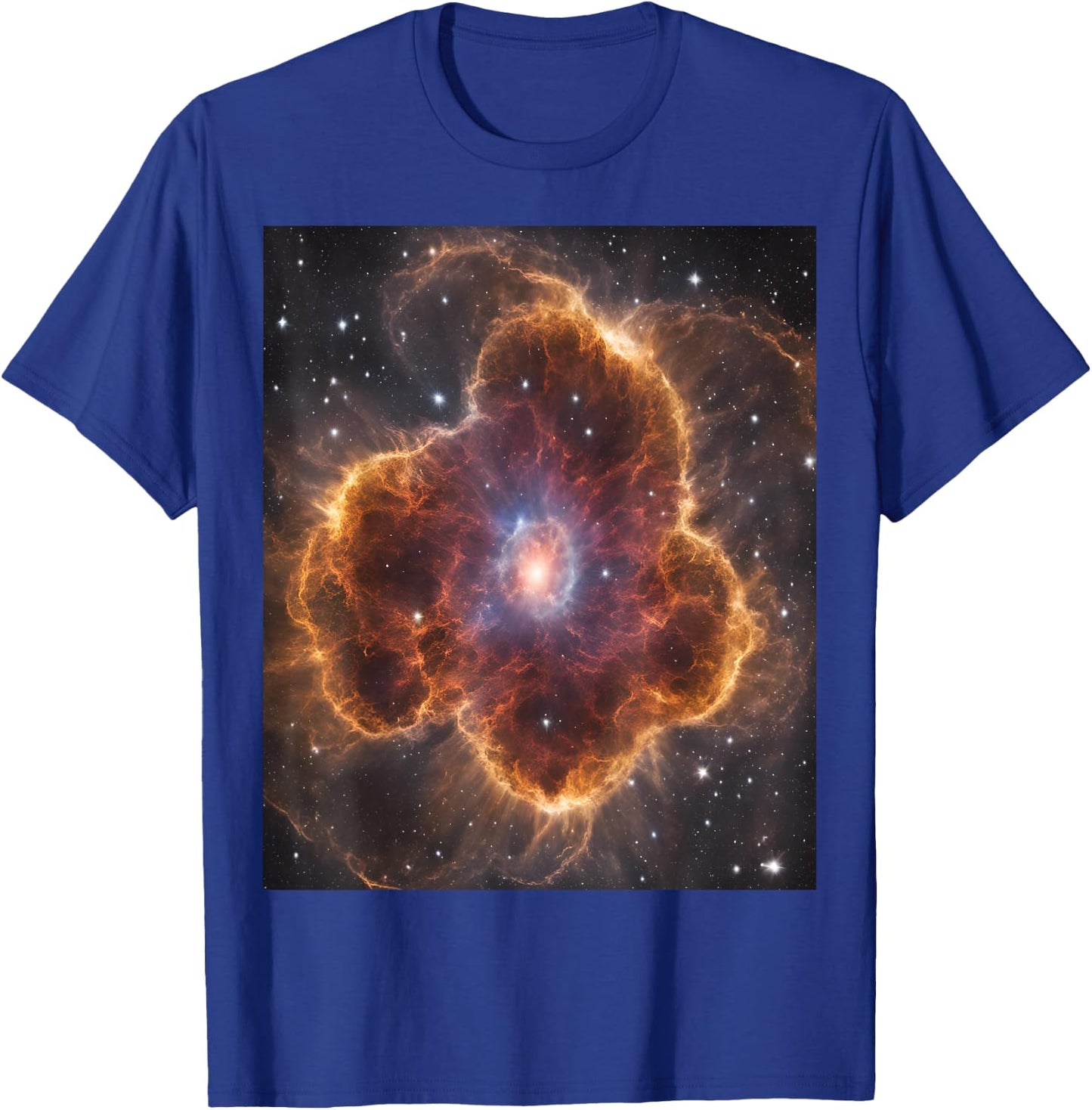 Eads Designs Mesmerizing Supernova Explosion Art - Women's Adults Black Regular Fit Small US Size T-Shirt - T-Shirt | Royal