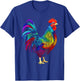 Chicken Colorful Art Animal Graphic Motif Chicken T-Shirt - T-Shirt | Royal