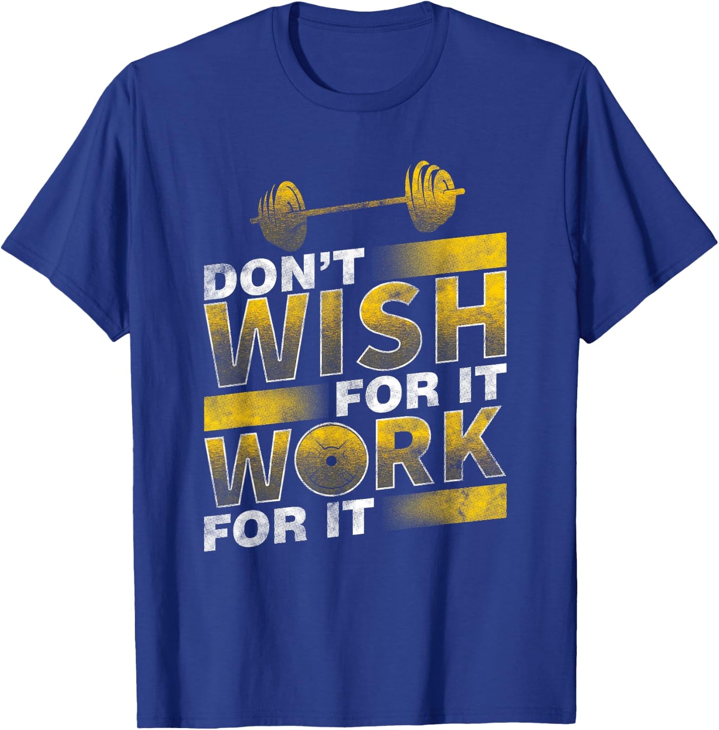 Gym Workout Fitness Art Weight Lifting Pumping Iron Gift T-Shirt - T-Shirt | Royal