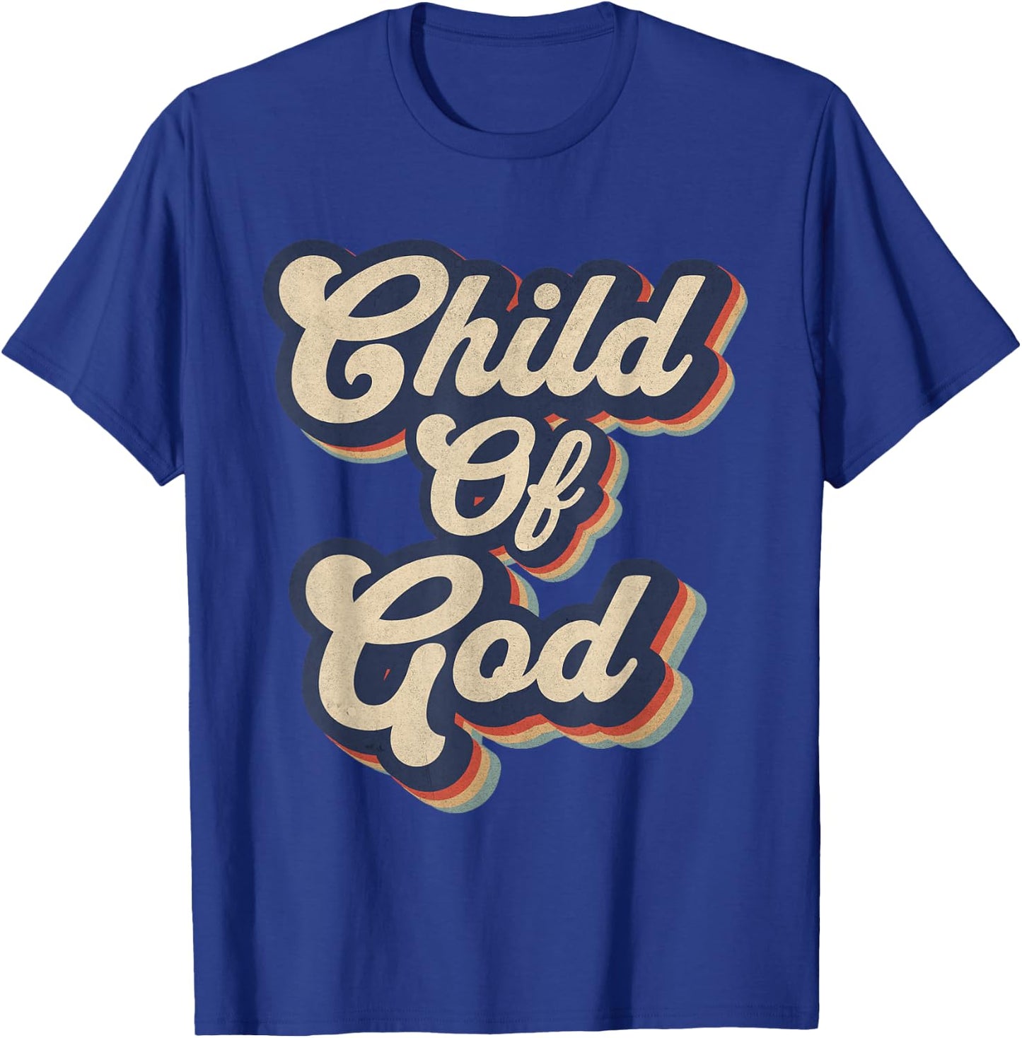 Child Of God Retro Religious Christian Design T-Shirt - T-Shirt | Royal