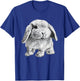 Lop Eared Bunny Rabbit Sitting Cute Drawing T-Shirt - T-Shirt | Royal