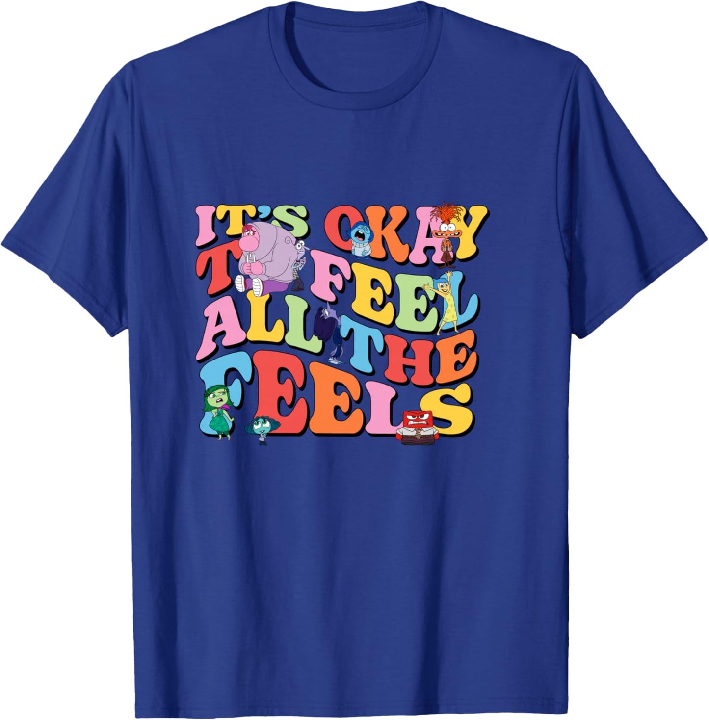 Disney Pixar Inside Out 2 It’s Okay to Feel All The Feels T-Shirt - T-Shirt | Royal