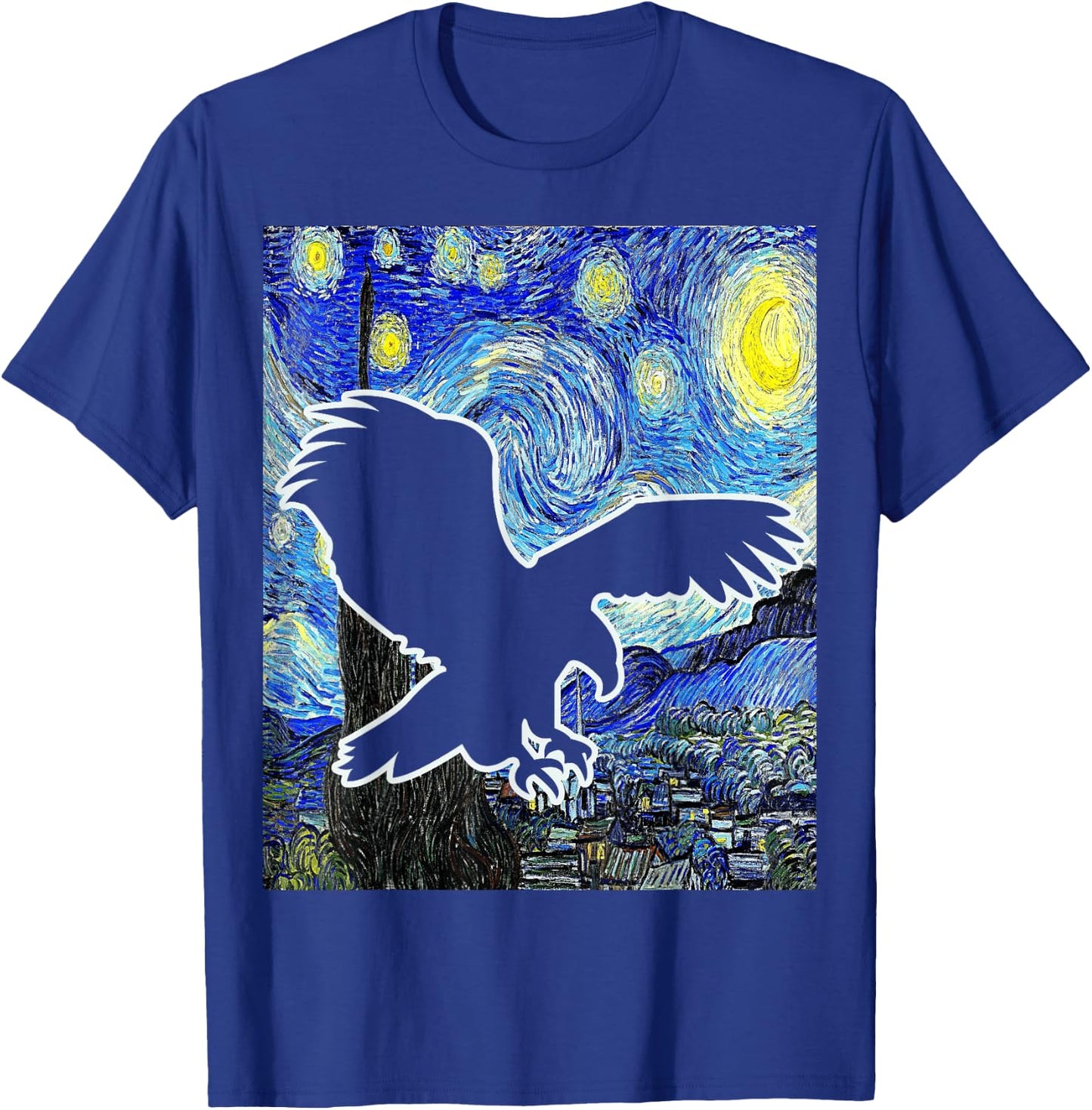 Eagle Starry Night Eagle Lover Van Gogh Eagle Birdwatching T-Shirt - T-Shirt | Royal