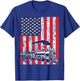 Train Locomotive Engine USA American Flag 4th of July T-Shirt - T-Shirt | Royal