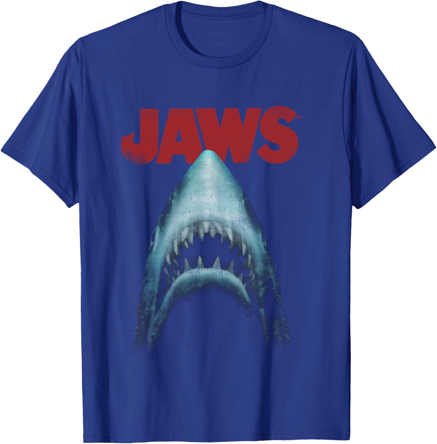 Jaws Classic Movie Poster Close-Up T-Shirt - T-Shirt | Royal
