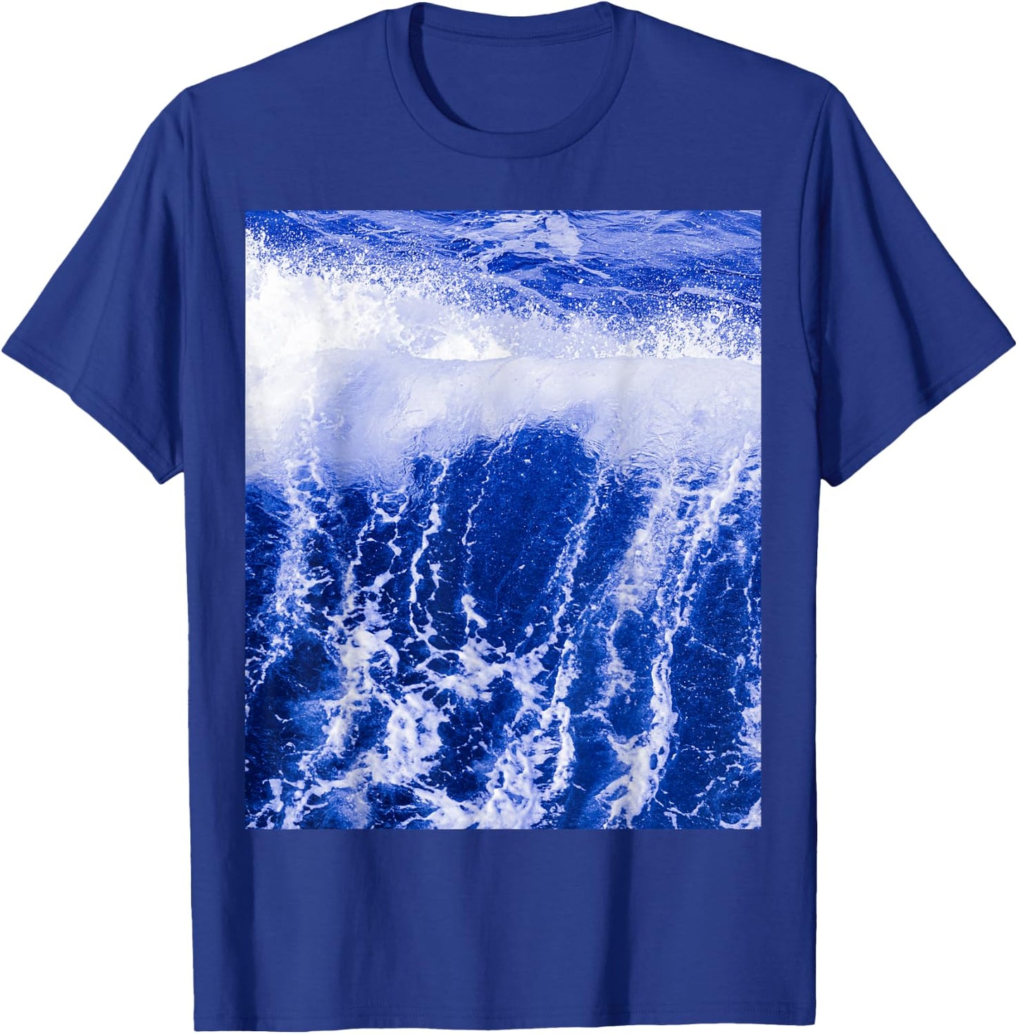 Blue Ocean Wave - Blue foaming clear water T-Shirt - T-Shirt | Royal