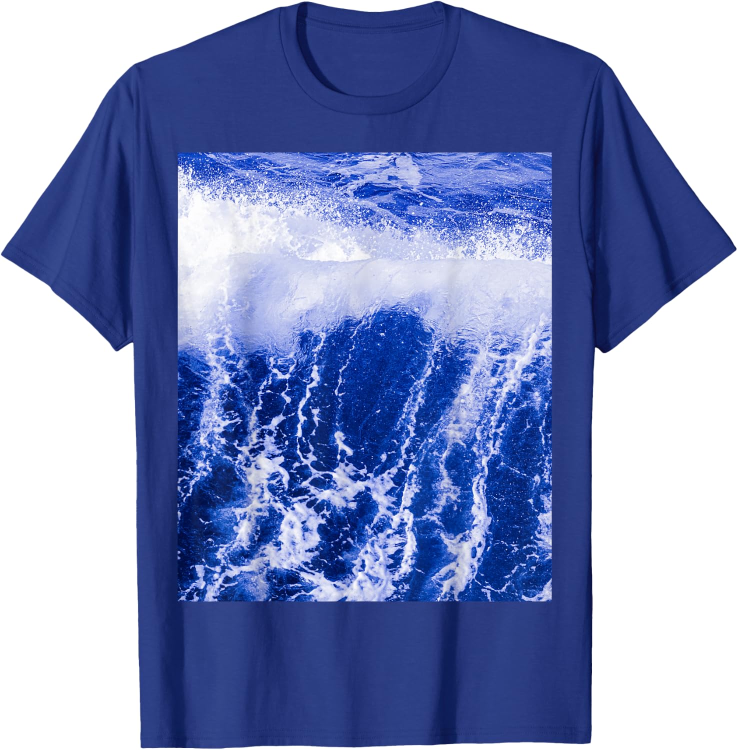 Blue Ocean Wave - Blue foaming clear water T-Shirt - T-Shirt | Royal