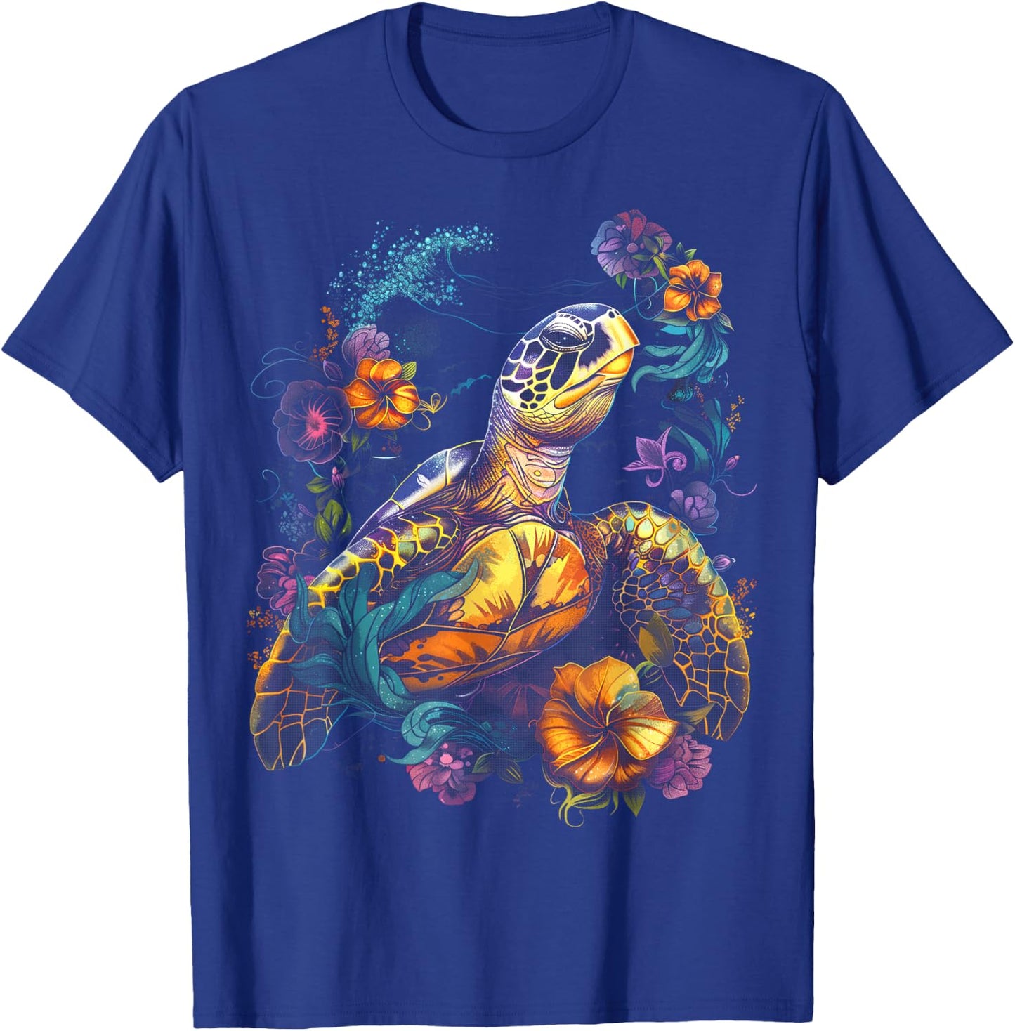 Sea Turtle Beach Lover Ocean Animal Graphic Novelty T-Shirt - T-Shirt | Royal