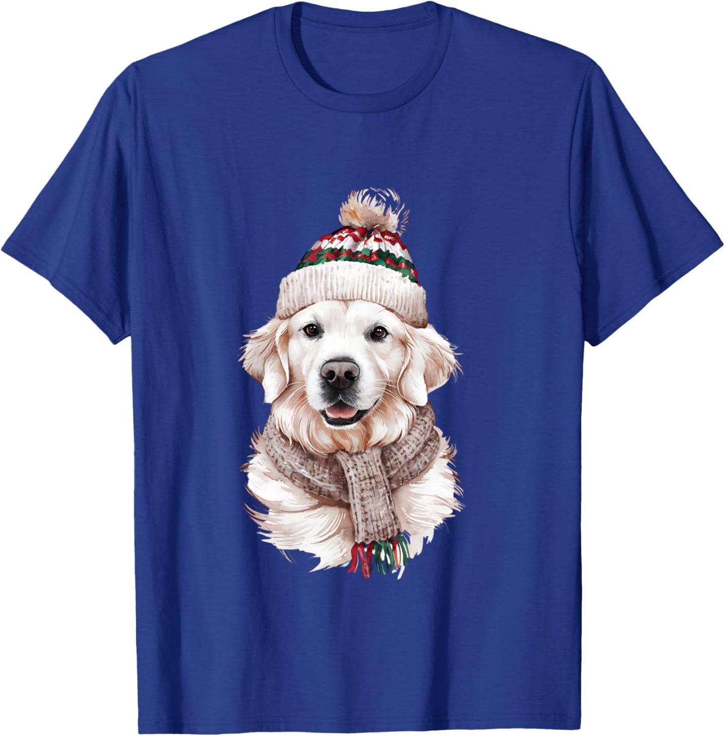 White English Cream Golden Retriever Mom Dog Puppy Christmas T-Shirt - T-Shirt | Royal