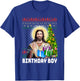 Jesus Birthday Boy Christmas Xmas Holiday Funny Ugly Sweater T-Shirt - T-Shirt | Royal
