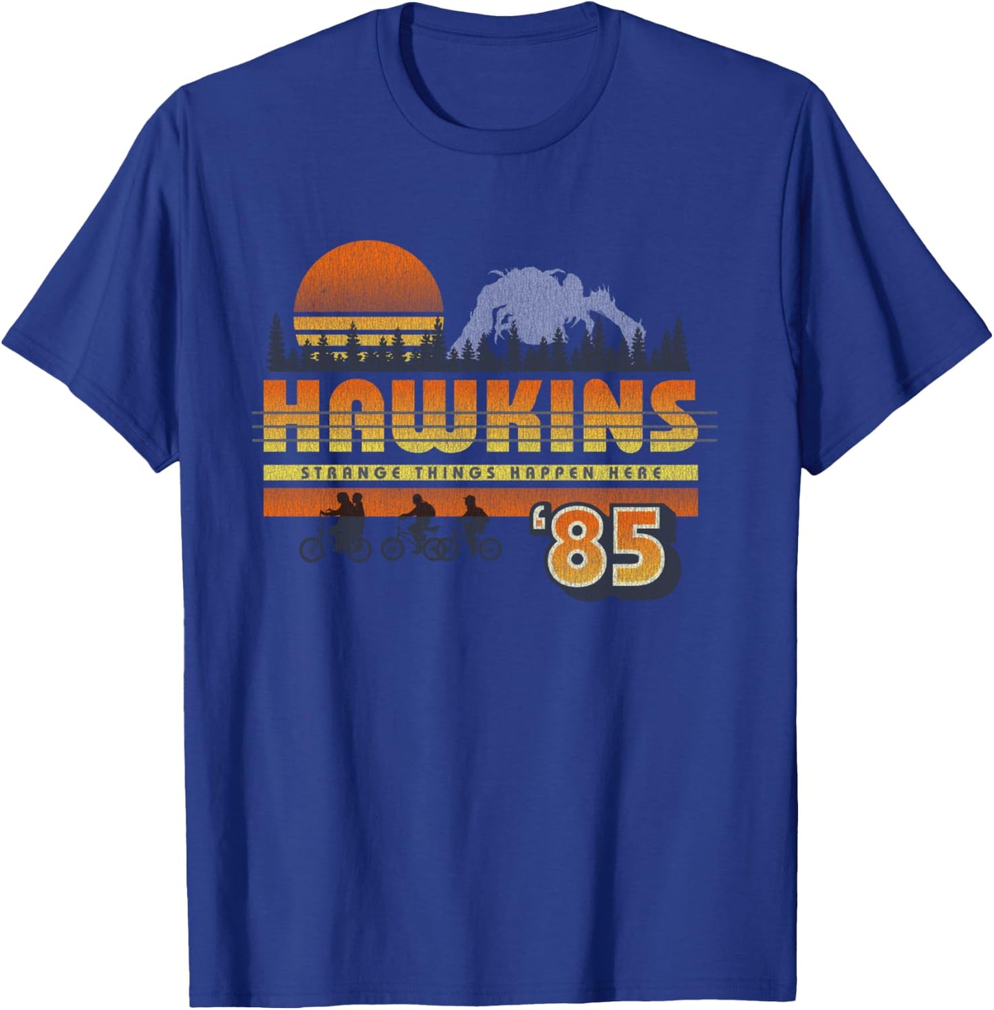 Netflix Stranger Things Hawkins Strange Things 85 Retro T-Shirt - T-Shirt | Royal