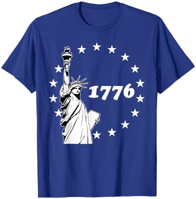 1776 Statue Of Liberty Betsy Ross American Patriotic Gift Kids Men T-Shirt - T-Shirt | Royal