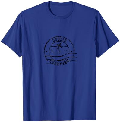 Dublin Ireland Travel Vintage Passport Stamp T-Shirt - T-Shirt | Royal