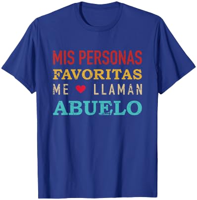 Mis Personas Favoritas Me Laman Abuelo Vintage Retro T-Shirt - T-Shirt | Royal