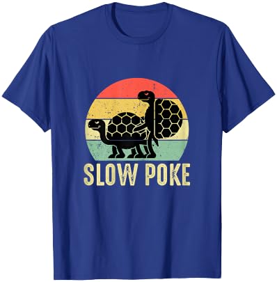 Vintage Slow Poke Turtle Lovers T-Shirt - T-Shirt | Royal