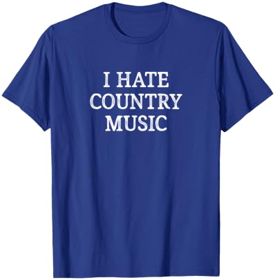 I Hate Country Music - Vintage Style T-Shirt - T-Shirt | Royal