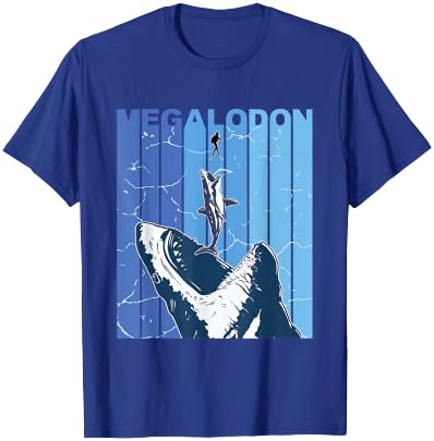 Megalodon White Shark - Giant Shark - Shark Lover Diver T-Shirt - T-Shirt | Royal