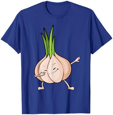 Cute Garlic Design Women Plant Food Garlic Lover T-Shirt - T-Shirt | Royal