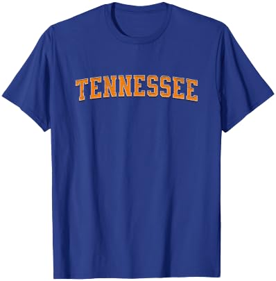 Original Vintage Tennessee Distressed Collegiate Design Text - -Adults, Kids - Black - Short Sleeve - Small - - Regular Fit - Retro - Distressed Design, Retro Style T-Shirt - T-Shirt | Royal