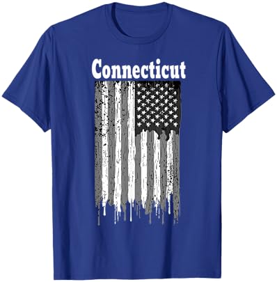 Connecticut American Flag Apparel - Connecticut T-Shirt - T-Shirt | Royal