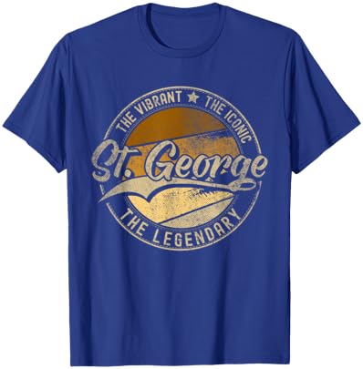 St. George UT | Utah | Vintage Distressed T-Shirt - T-Shirt | Royal