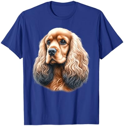 Cocker Spaniel Dog Portrait T-Shirt - T-Shirt | Royal