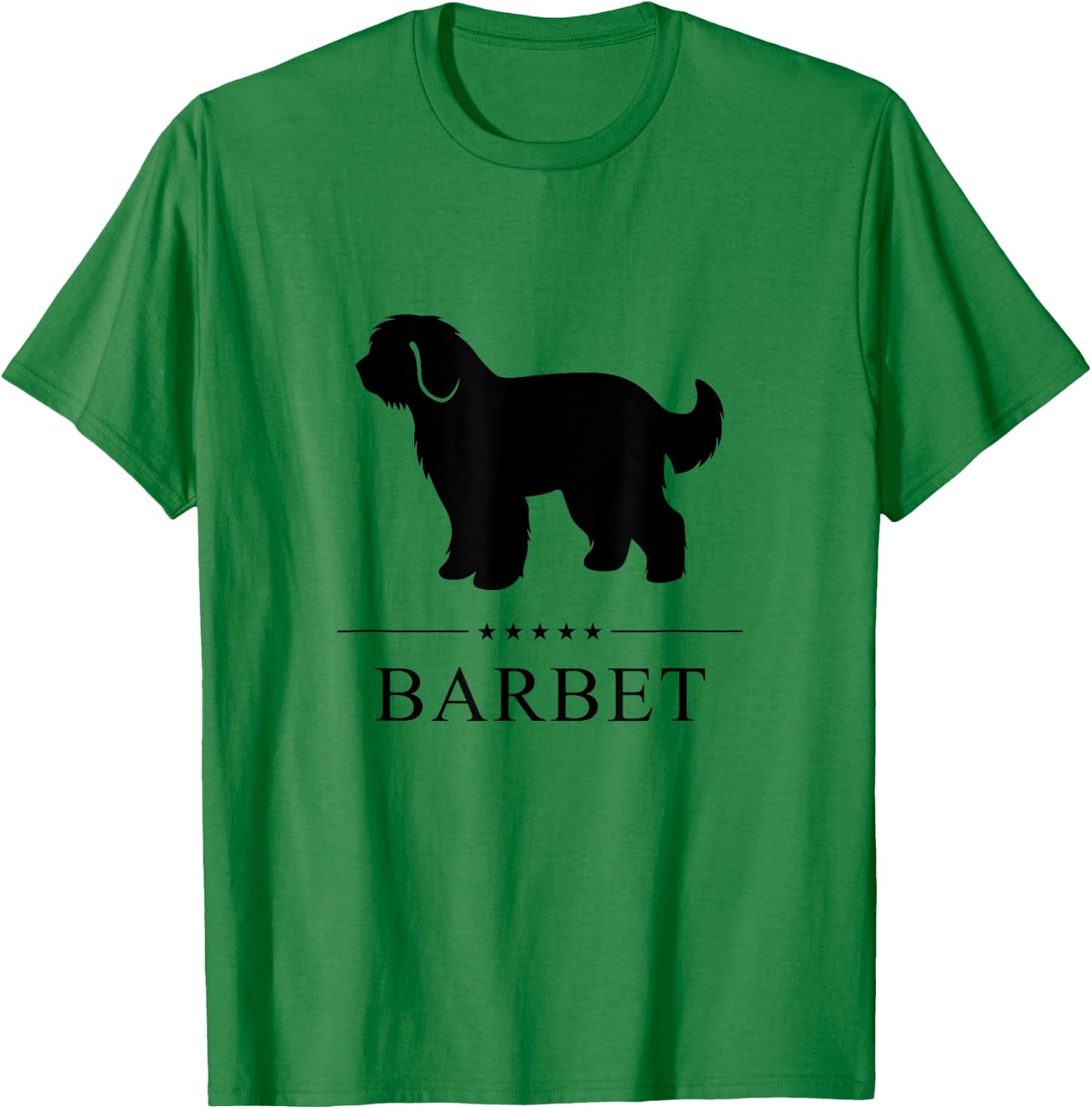 Barbet Dog Black Silhouette T-Shirt - T-Shirt | Irish Green