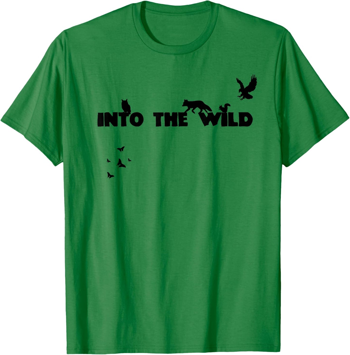 INTO THE WILD Pure nature with wild animals T-Shirt - T-Shirt | Irish Green