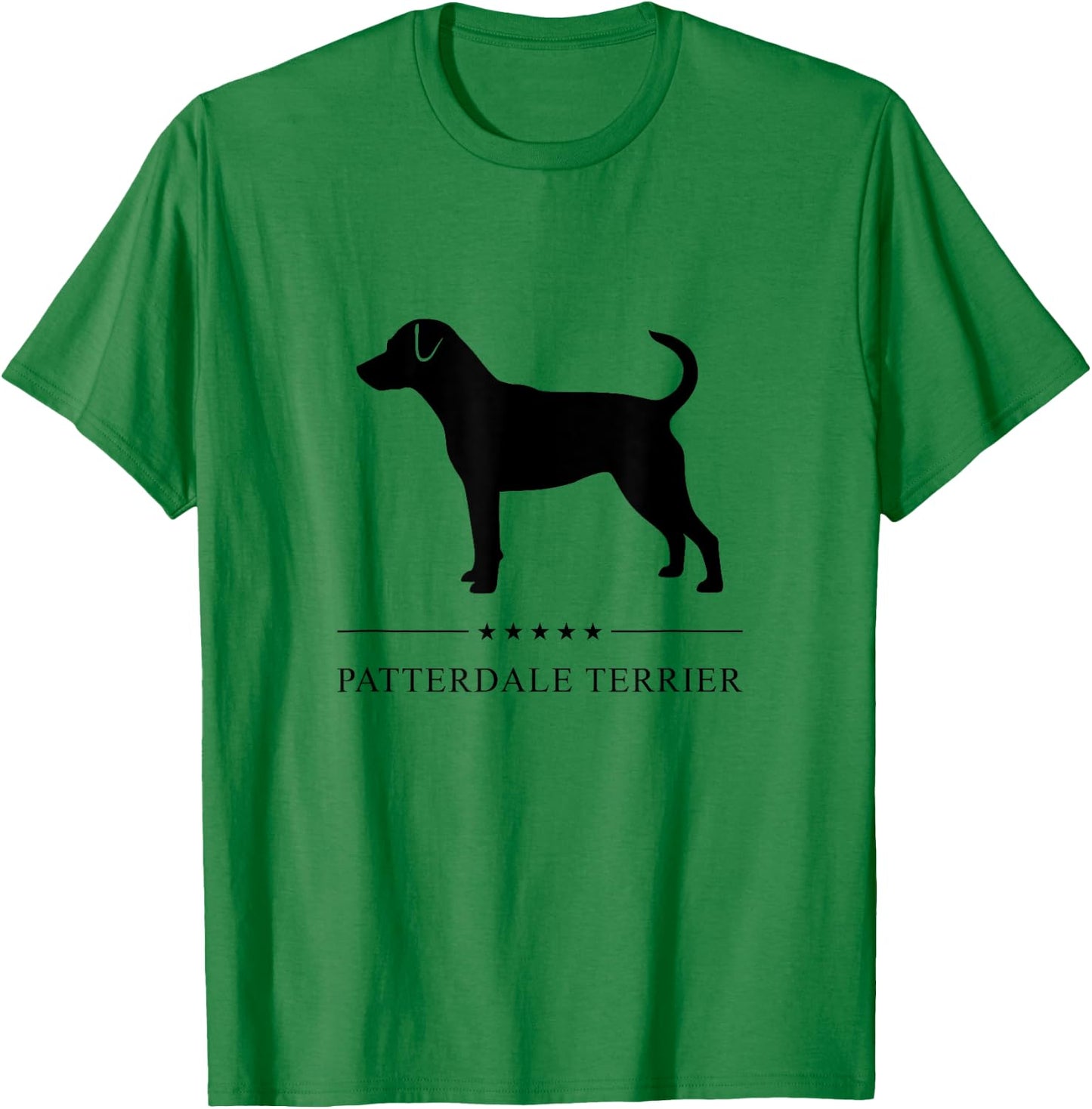 Patterdale Terrier Dog Black Silhouette Women Girls Kids T-Shirt - T-Shirt | Irish Green
