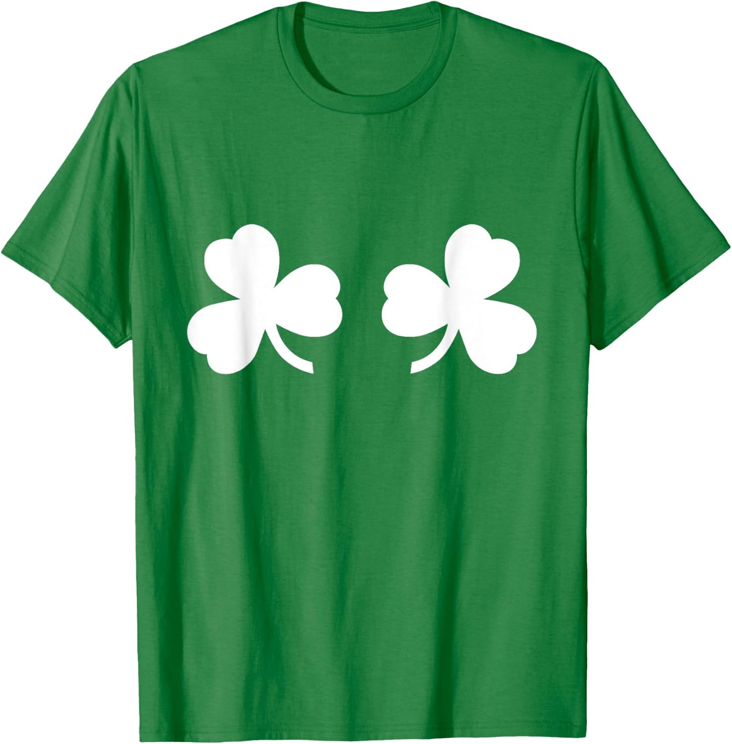 Shamrock Boobies - Adult Green Irish Breasts Lucky Clovers T-Shirt - T-Shirt | Irish Green