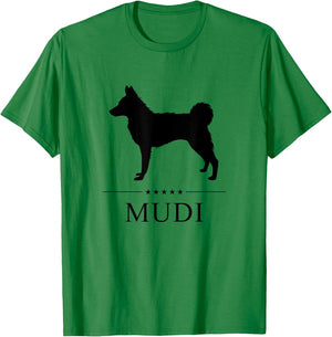 Mudi Dog Black Silhouette T-Shirt - T-Shirt | Irish Green