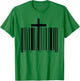Paid in Full Cross Barcode Jesus Christian Faith Religious T-Shirt - T-Shirt | Irish Green