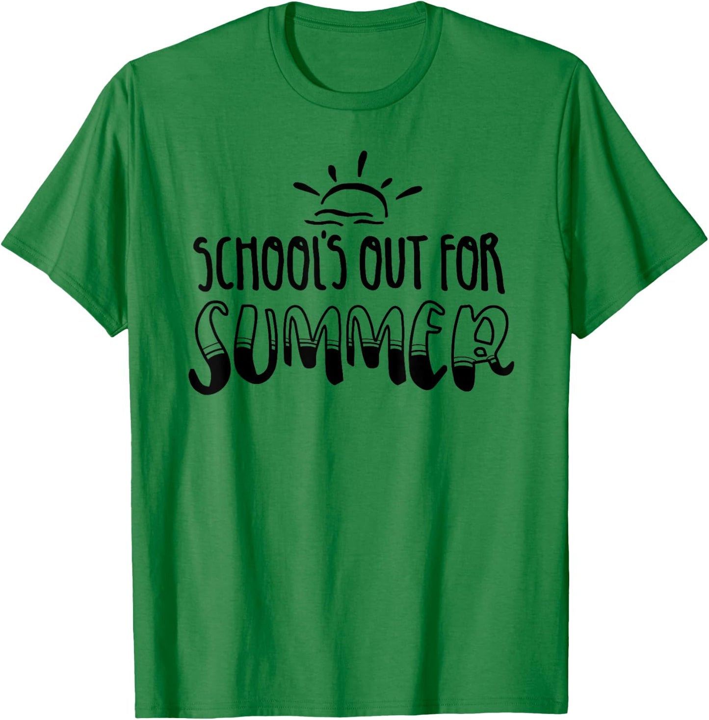 Retro Last Day Of School Schools Out For Summer Teacher Women Kids T-Shirt - T-Shirt | Irish Green