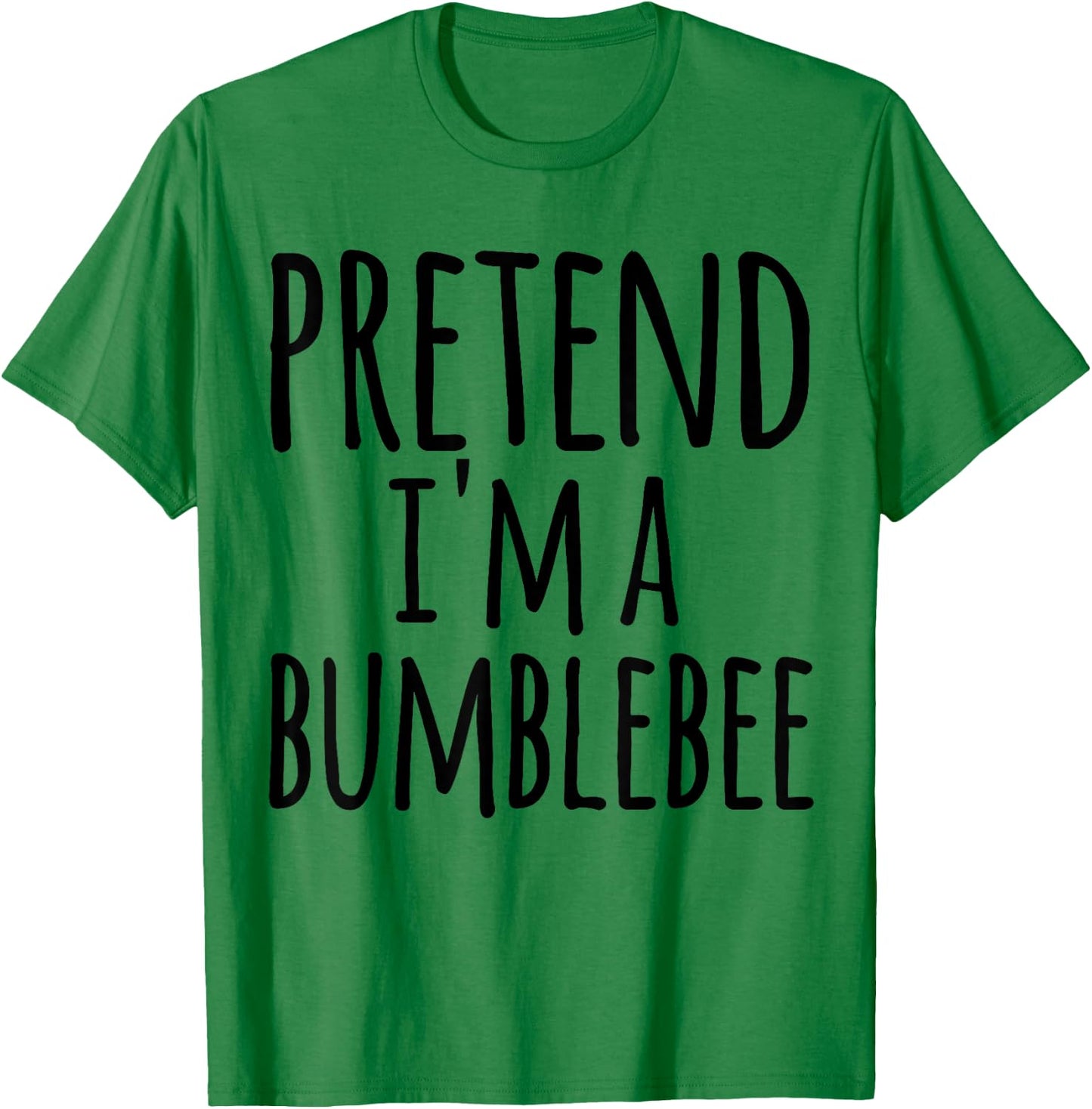 Funny Easy Lazy Halloween PRETEND I'M A BUMBLEBEE Costume T-Shirt - T-Shirt | Irish Green