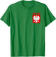 Polska, Polish White Eagle, Godlo Polskie Orzel na Sercu T-Shirt - T-Shirt | Irish Green