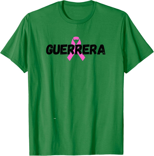 Breast Cancer Warrior Guerrera Pink Ribbon T-Shirt - T-Shirt | Irish Green